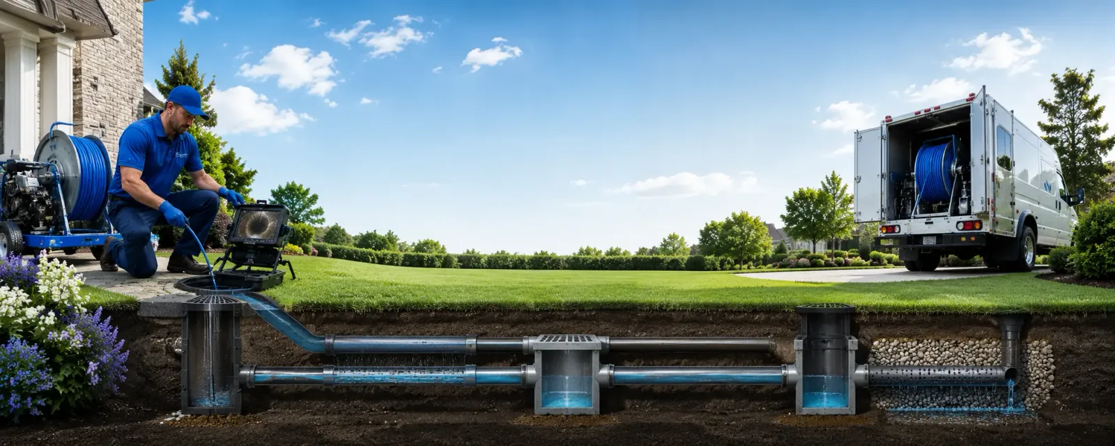 Outdoor drain cleaning information for Blanchard, ND